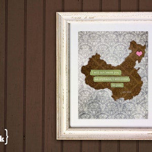 Adoption Wall Print China pink/blue/green, gray John 14:18 8 x 10 Print image 1