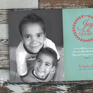 Merry Christmas Digital Holiday Card  - Customizable with scripture & photo (Isaiah 9:6)