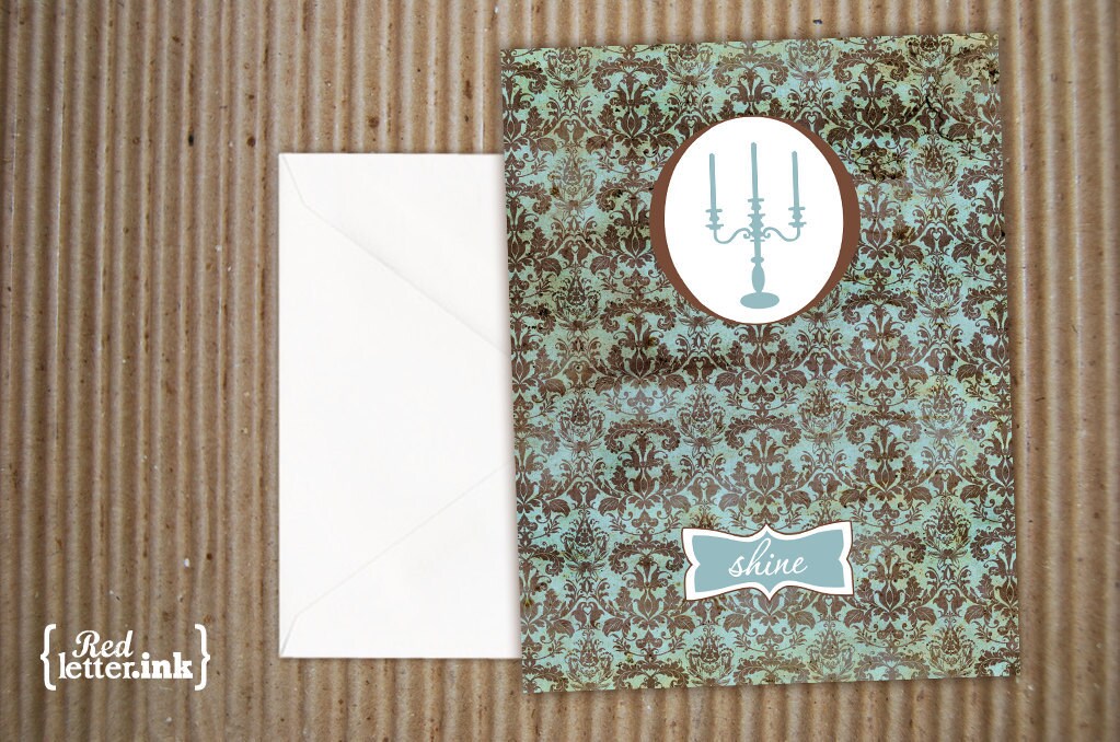 SHINE Vintage Blank Note Cards 8 Pk. 4.25x5.5 Etsy