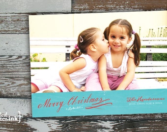 Merry Christmas Digital Holiday Card  - Customizable with scripture & photo (Luke 2:13)