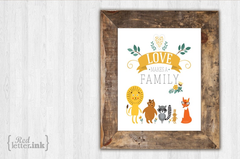 Wall Art Loves Makes A Family 8 x 10 Print image 1