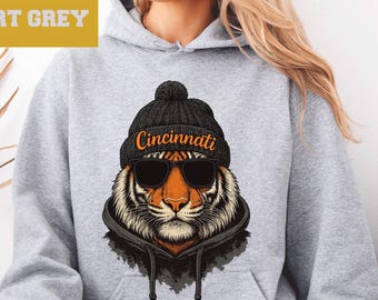 Sudadera con capucha de fútbol de Cincinnati, camiseta retro para fanáticos de los deportes, regalo moderno para el día del juego