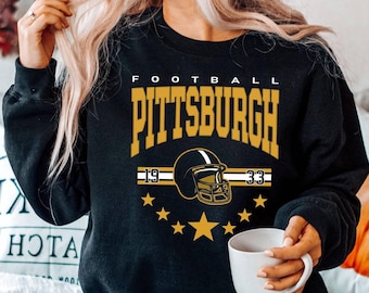 Pittsburgh fotboll 1933 hjälmtröja, Pennsylvania sportfanhoodie, vintage laggåva
