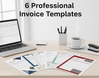 Bearbeitbares Rechnungsvorlagenpaket: Excel, PDF, Word (Instant Download)