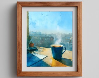 Matisse Inspired Coffee Mug Print: Sunlit Winter Scene (Digital Download)