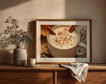 Pumpkin Spice Latte Art Print: Autumn Kitchen Decor (Digital Download)