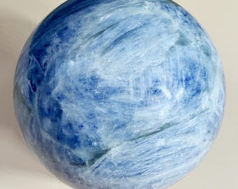 Large Natural kyanite Sphere 62mm | Emotion Crystal Gemstones