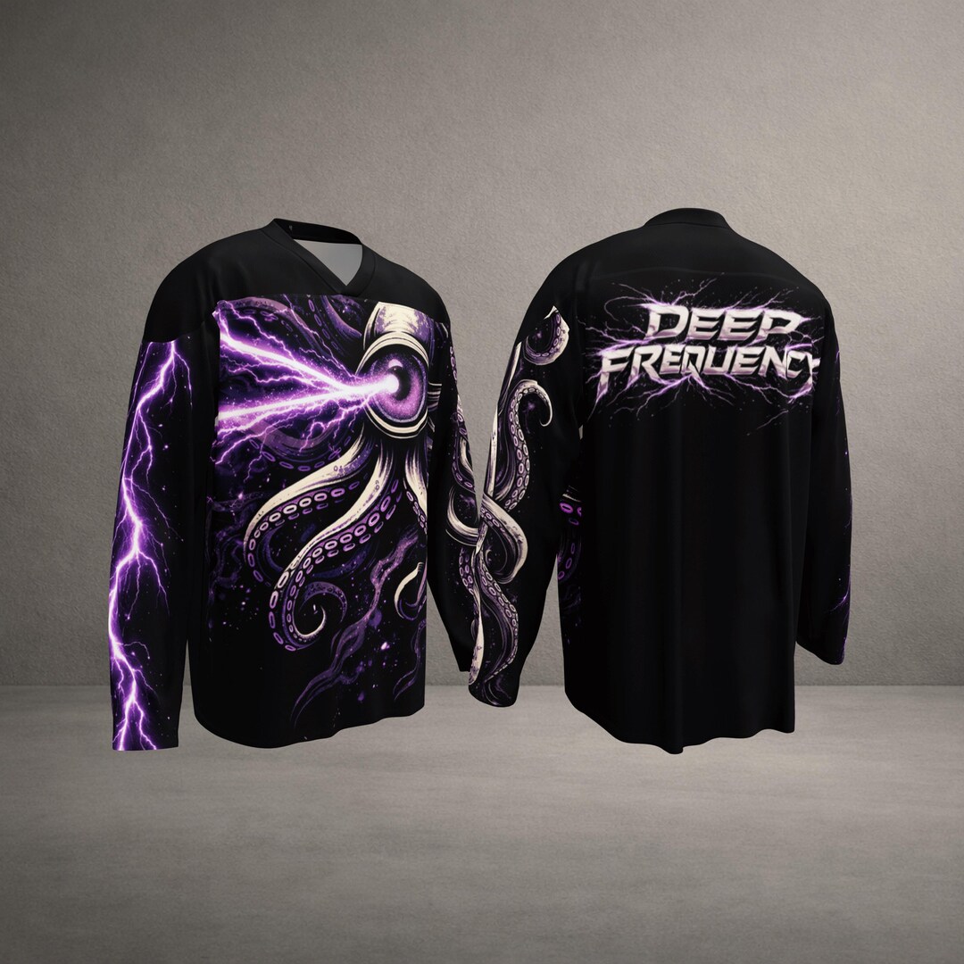 Teletech Rave Jersey Rave Hockey Jersey • DEEP FREQUENCY • Edm Festival Design - Etsy