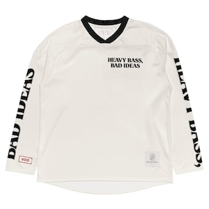 Rave Hockey Jersey • HEAVY BASS BAD Ideas • Receipt Back Design • Edm Festival Jersey