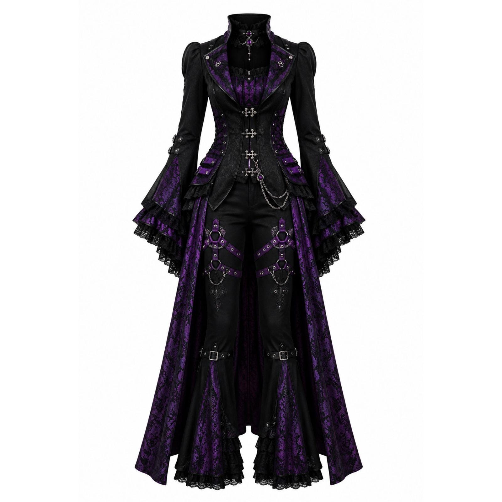 pink and black gothic dress AU | UK Size:16/18