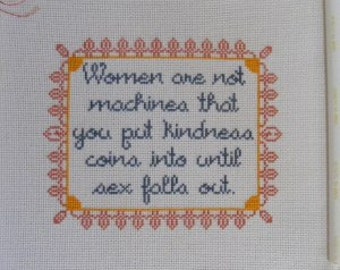 Women are Not Machines Cross-stitch Patterns