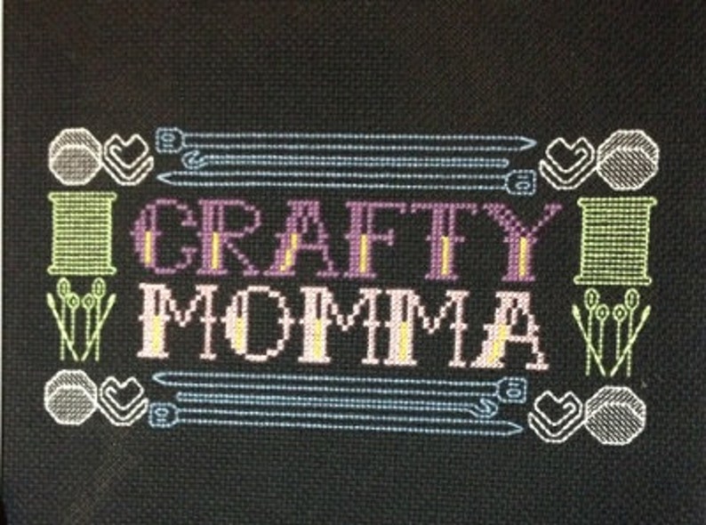 Crafty Momma Mama Cross-Stitch Pattern image 1