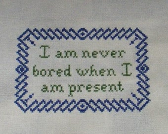 Never Bored...  A.D. Wintle Cross Stitch Pattern