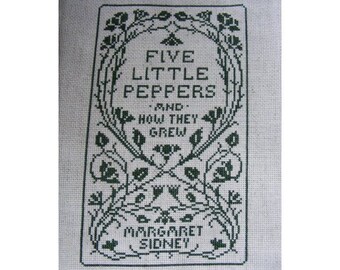 Five Little Peppers Book Cover Cross Stitch Pattern