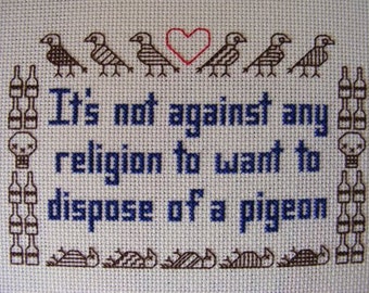 Poisoning Pigeons in the Park Cross-Stitch Pattern