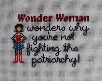 Wonder Woman Wonders Cross-Stitch Pattern