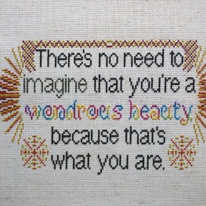 You Are a Wondrous Beauty Cross-Stitch Pattern