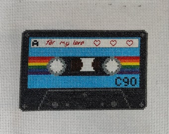 Cassette Mix Tape Cross-Stitch Pattern