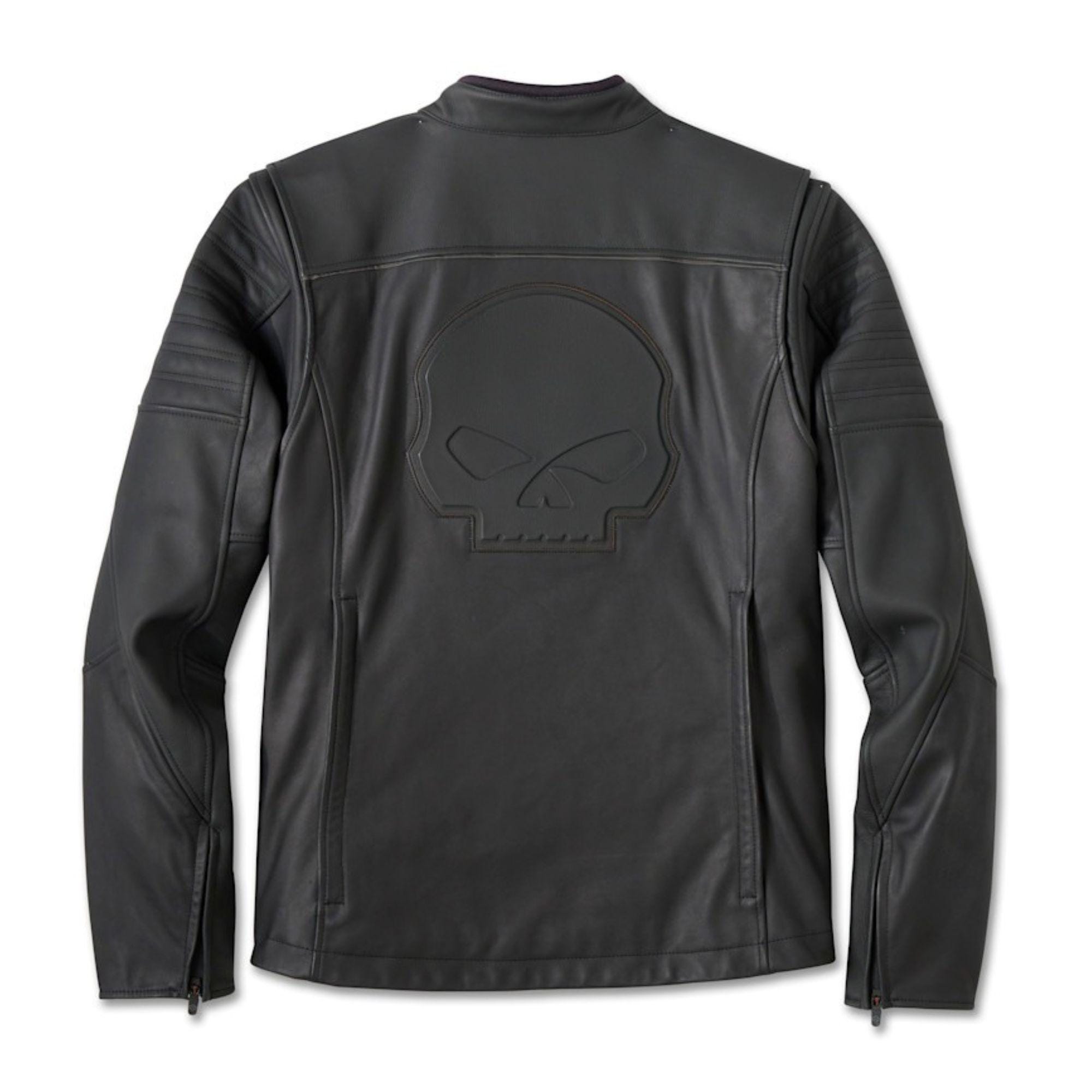 Harley-davidson Men’s Black Riding Jacket Genuine Cowhide Leather ...