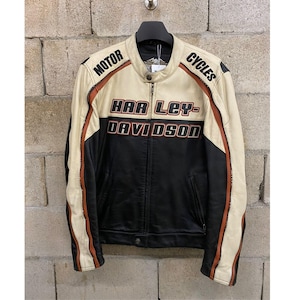 Harley Davidson White Leather Jacket - Etsy