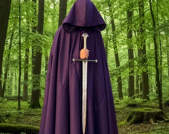 Full Circle Melton Wool Cloak – Wind Resistant Winter Cape with Pocket | Medieval, LARP, Renaissance & Cosplay Cloak in 20+ Colors