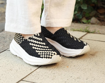 Handmade Women's Shoes, Ultra-light Sneakers for Hiking, Travel, Training, Comfort Work Shoes, Stretchy Slip On For Pregnancy