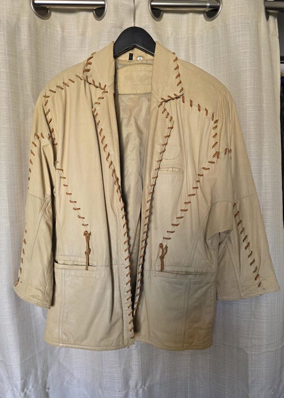 Light Brown Leather Jacket - image 1