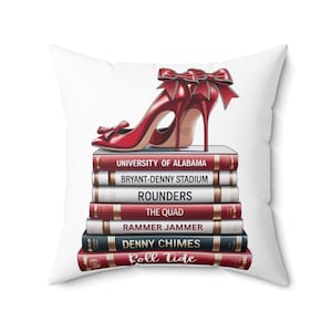 Alabama Crimson Heels Stack Pillow Roll Tide