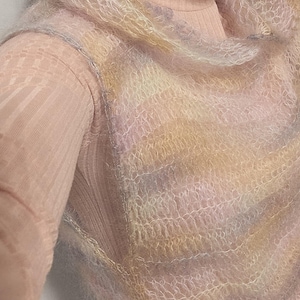 Pattern Mohair Blend Crochet Hoodie  | Lightweight, Airy (PDF File GER/EN)