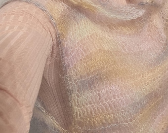 Pattern Mohair Blend Crochet Hoodie  | Lightweight, Airy (PDF File GER/EN)