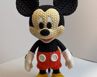 3D printed multipart knitted style Mickey Mouse