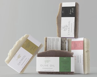 Plantillas de etiquetas de jabón personalizables, diseño de marca de jabón personalizado con Canva, empaque de jabón profesional, etiquetas y pegatinas de productos de jabón imprimibles