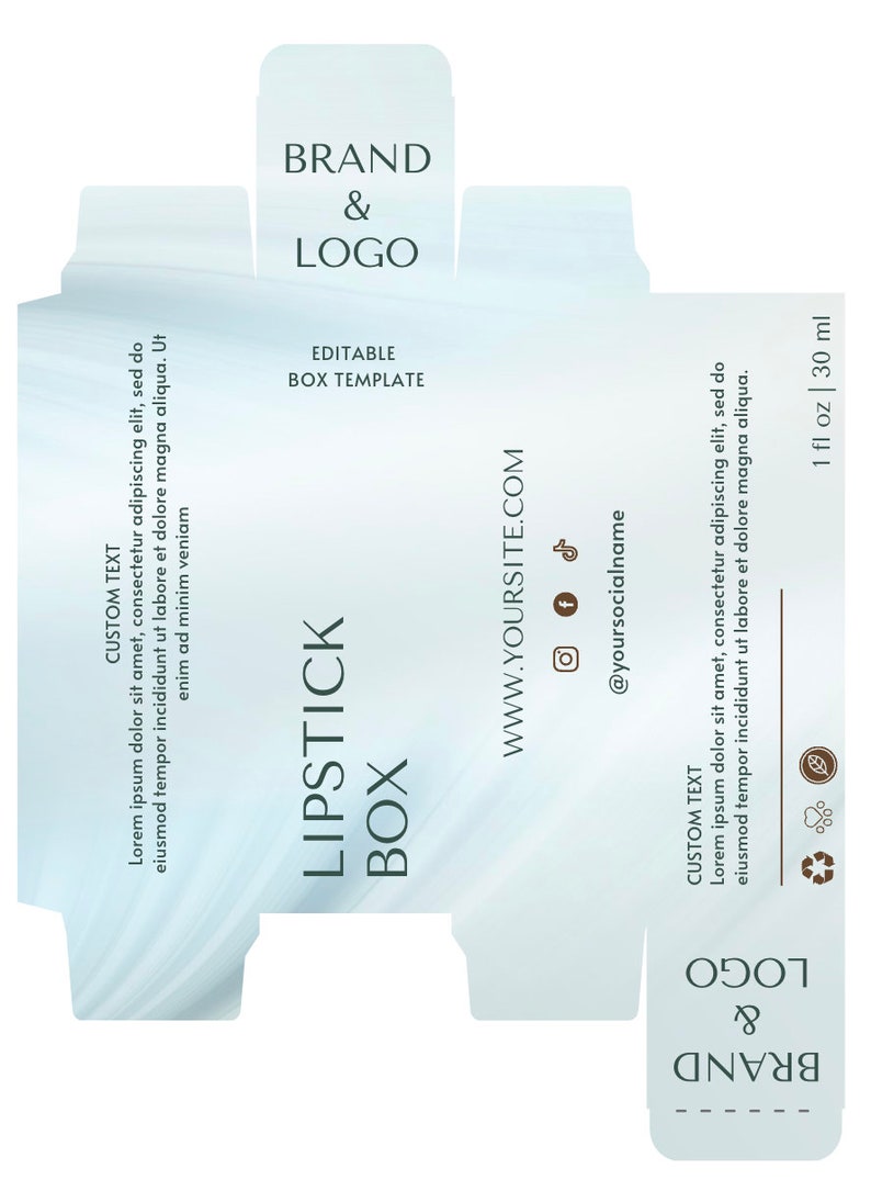 Custom beauty product packaging box design