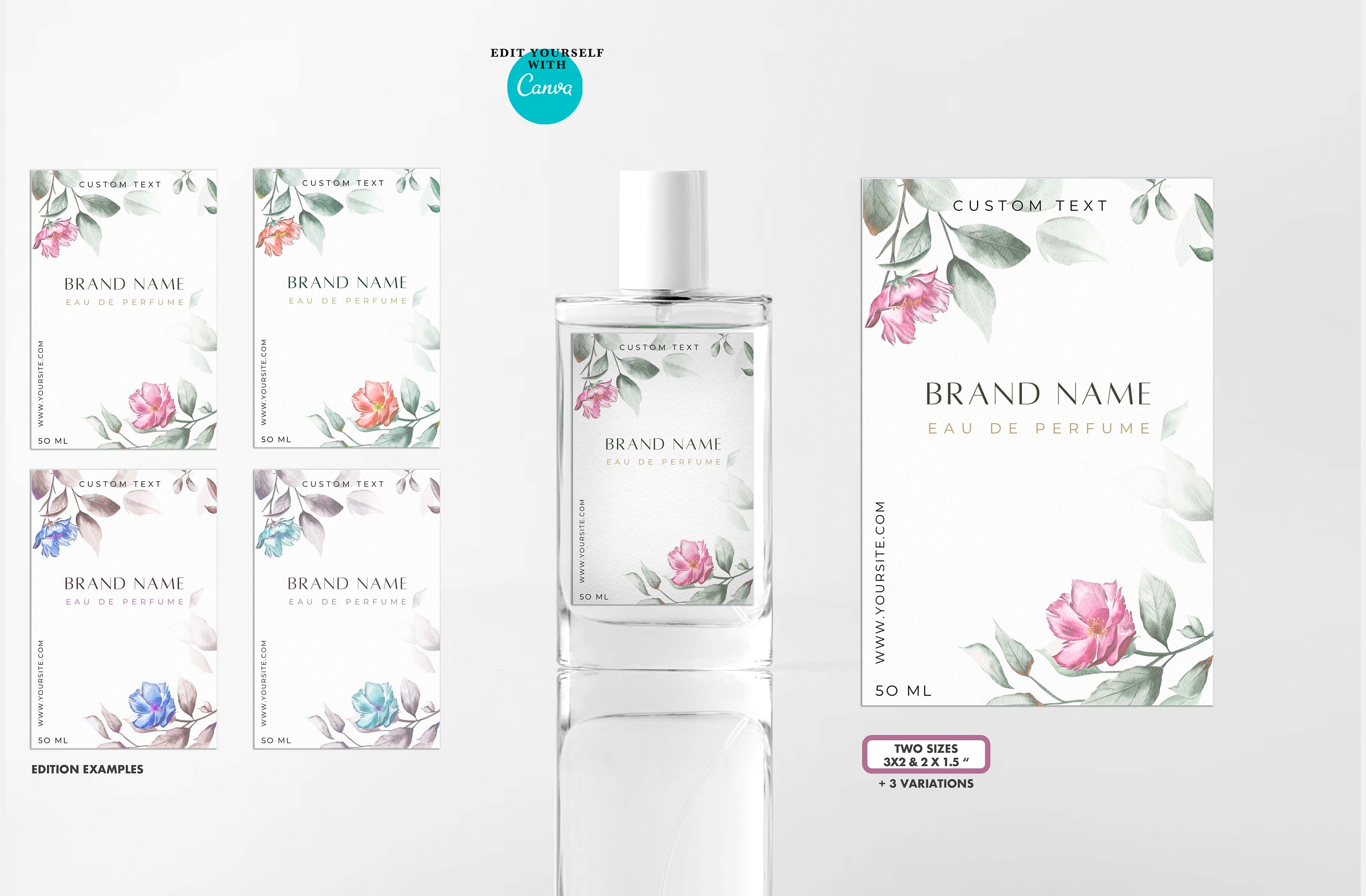 Custom Perfume Bottle Label Template editable Canva Design for Perfume Custom Perfume Bottle Label Template editable Canva Design for Perfume