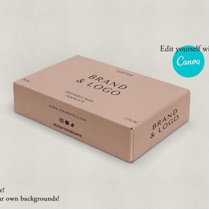 Editable Canva Rectangular Product Box Template,Custom Mailer Packaging Design,Printable Product Box Template,Custom packaging Cameo Cricut
