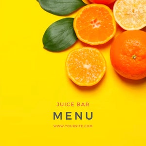 Editable Fresh pressed juicing digital menu Template for juicery. Juice business branding.Printable juice shop bar menu design price list. image 8