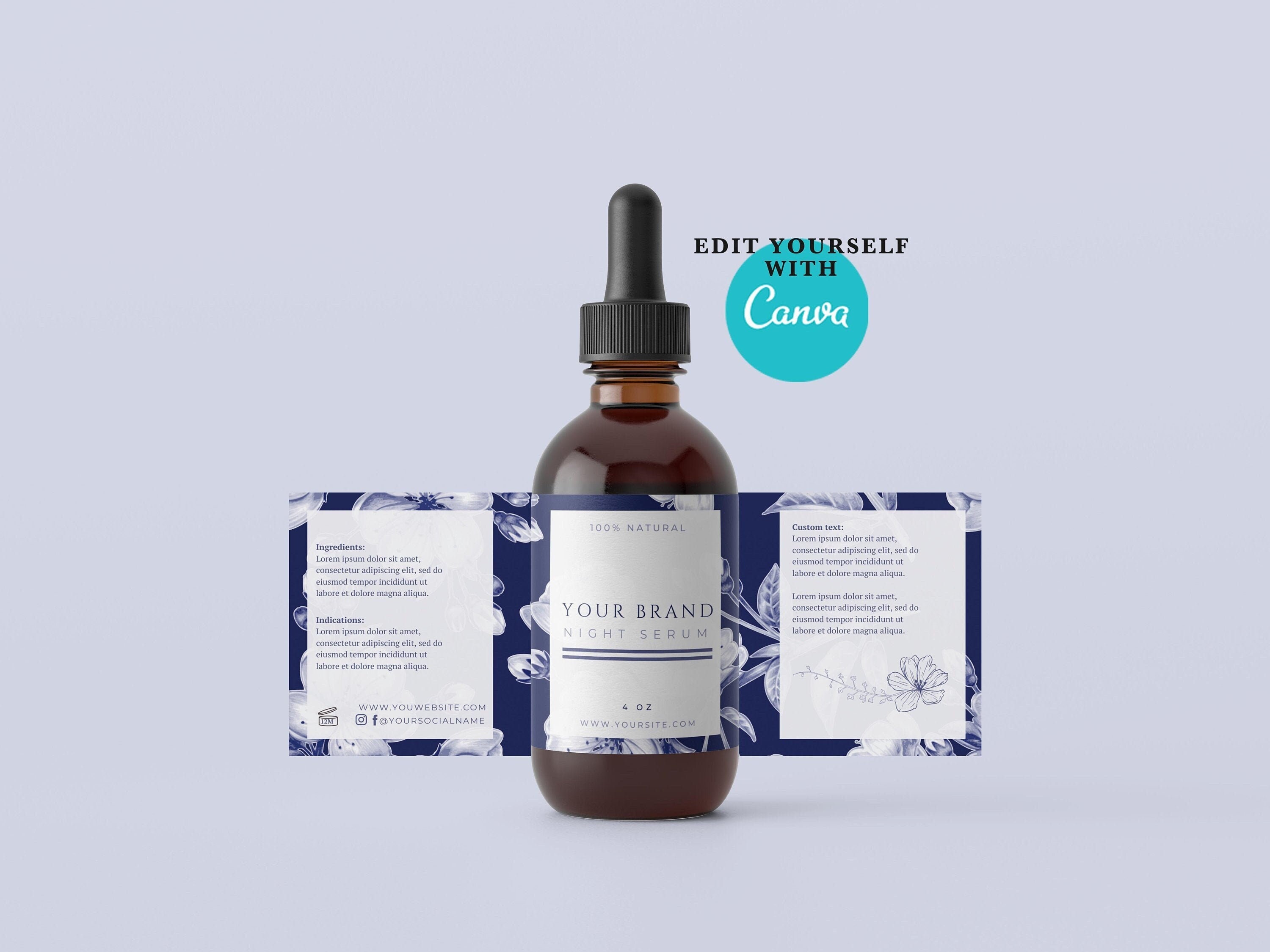 Étiquette d'emballage cosmétique et beauté modifiable sur mesure ...