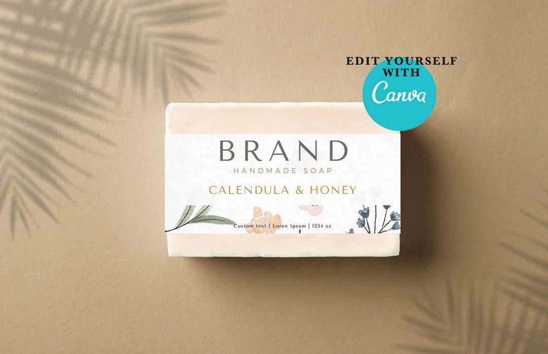 Canva Soap Label Printable Template.editable Wraps & Body Product Label.soap Packaging Design
