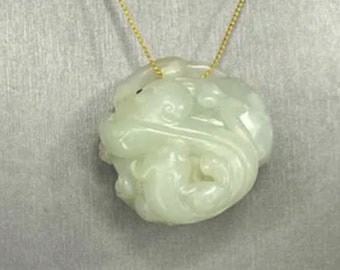 Highly Collectible Natural Grade A Dragon Jade Jadeite Pendant Icy Hand-Carved Lucky Amulet Chic Gift High Quality NEW