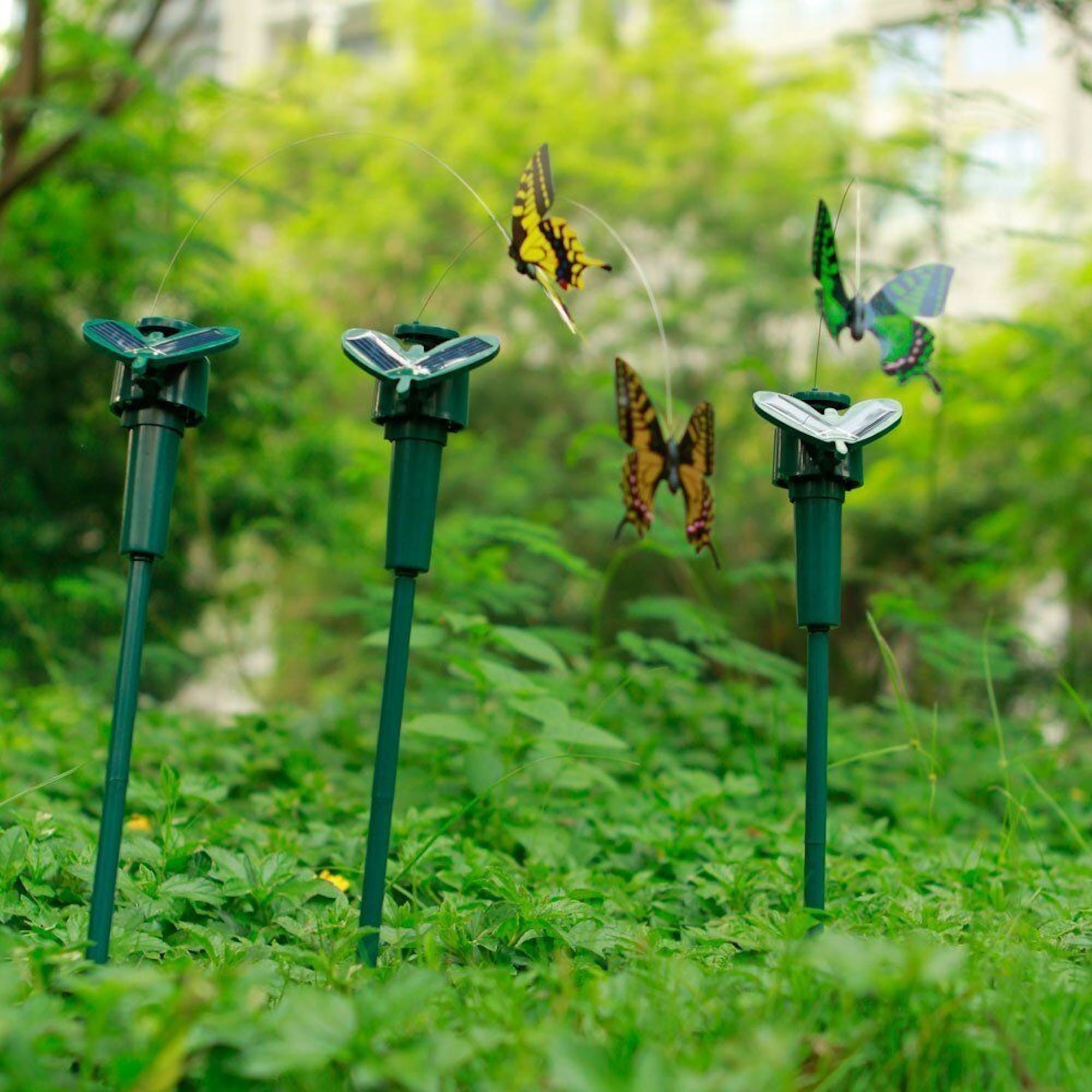 3 Pack Solar Lights Outdoor, Multi-Color Changing LED Garden Stake Butterfly  Dragonfly Hummingbird Lights, Waterproof Landscape Path Light for Lawn,  Patio, Driveway, Garden Decor 