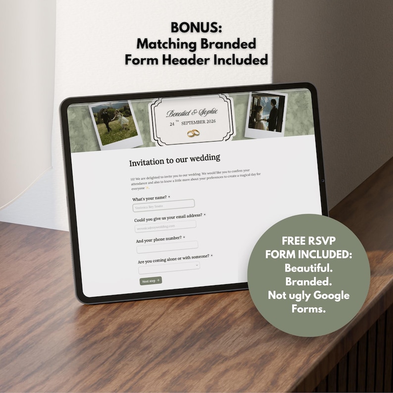 Sage green wedding template