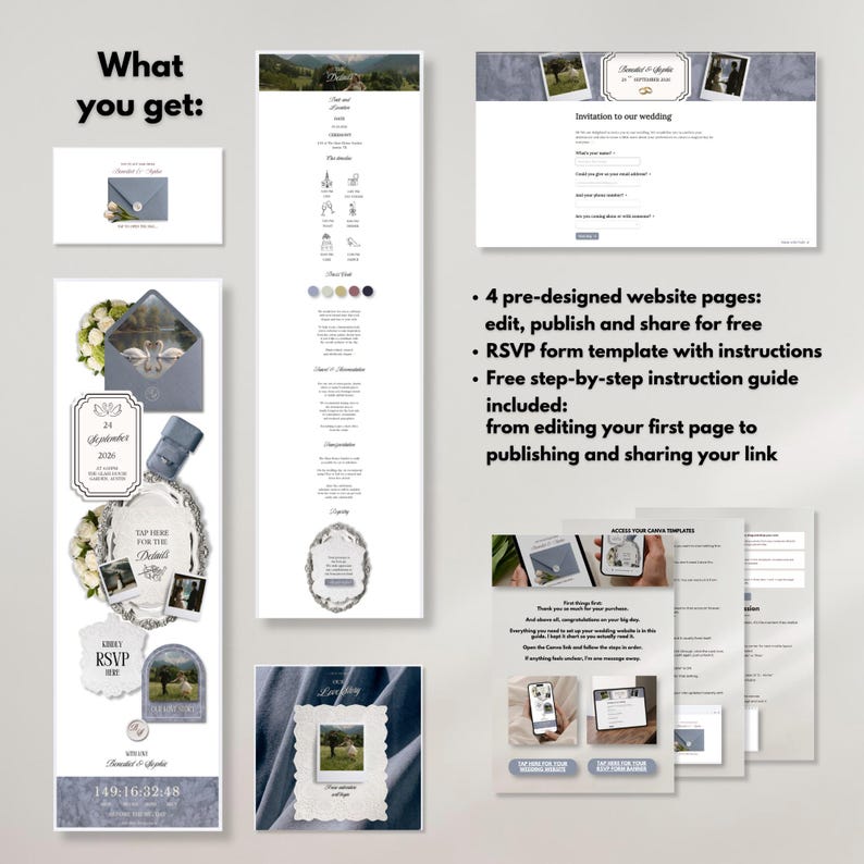 dusty blue website template