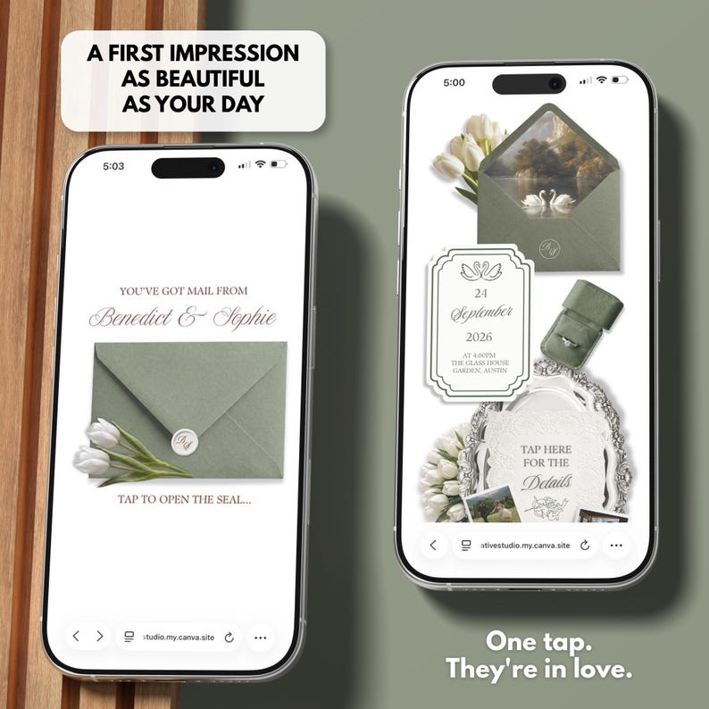 Sage Green digital invitation
