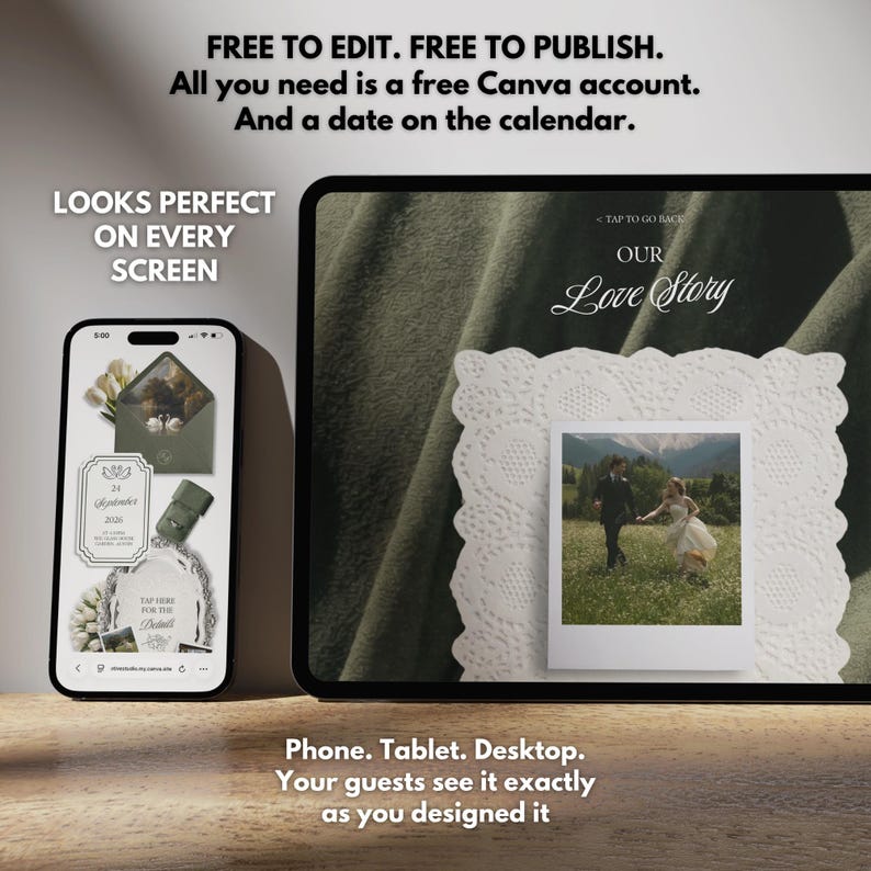 Sage green save the date