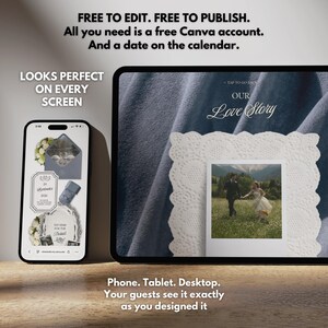 dusty blue website invitation
