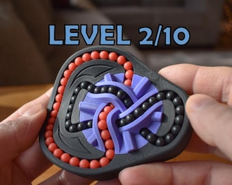 The Taurus (2-Color) | Twisty Bead Puzzle | Challenging 3D Brainteaser And Satisfying Focus Toy | Ages 14+