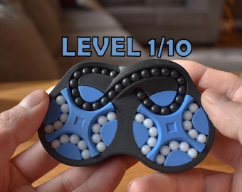 The Figure-Eight (2-Color) | Twisty Bead Puzzle | Controller-Inspired STEM Brainteaser & Satisfying Desk Fidget | Ages 14+