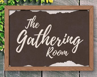 The Gathering Room Printable Wall Art | Farmhouse Digital Download For Your Home