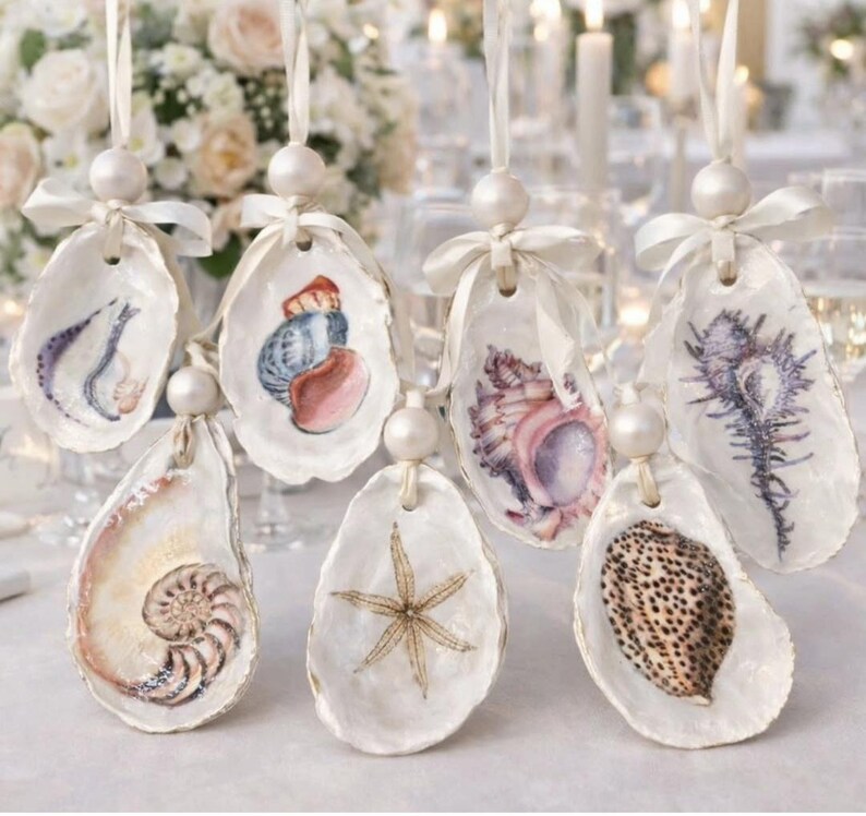 Handcrafted Oyster Shell Wedding or Shower Favors - Etsy