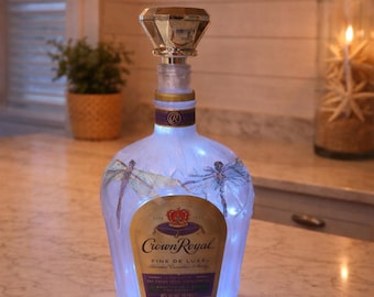 Handgemaakte Crown Royal-drankfles